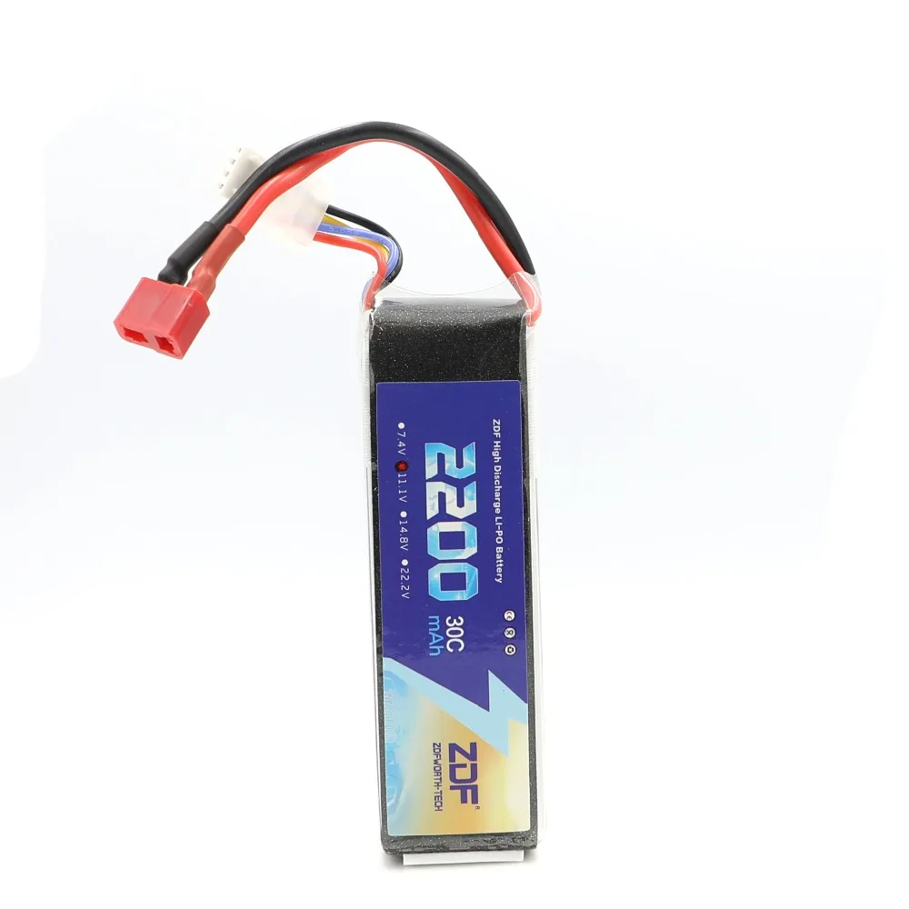 Аккумулятор ZDF Lipo 11 1 В 2200 мАч 30C для радиоуправляемых моделей Trex 450 вертолет с