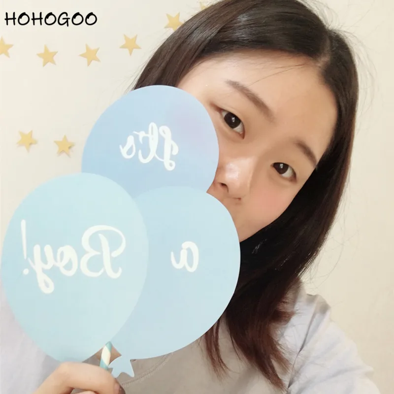 HOHOGOO 12 шт./компл. детский душ реквизит для фотографий розовый девочка синий