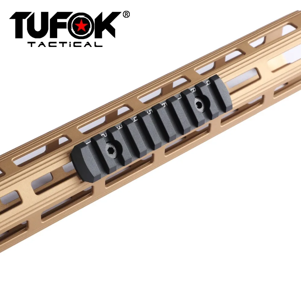 

TuFok 2 шт. Mlok Picatinny Rail адаптер, ультра тонкий M-lok 9 слотов, низкопрофильный Weaver Rail Section алюминиевый