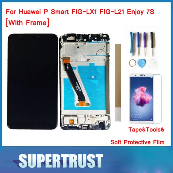 1 шт./лот 5 65 ''для Huawei P Smart FIG-LX1 Enjoy 7s ЖК-дисплей + цифровой преобразователь