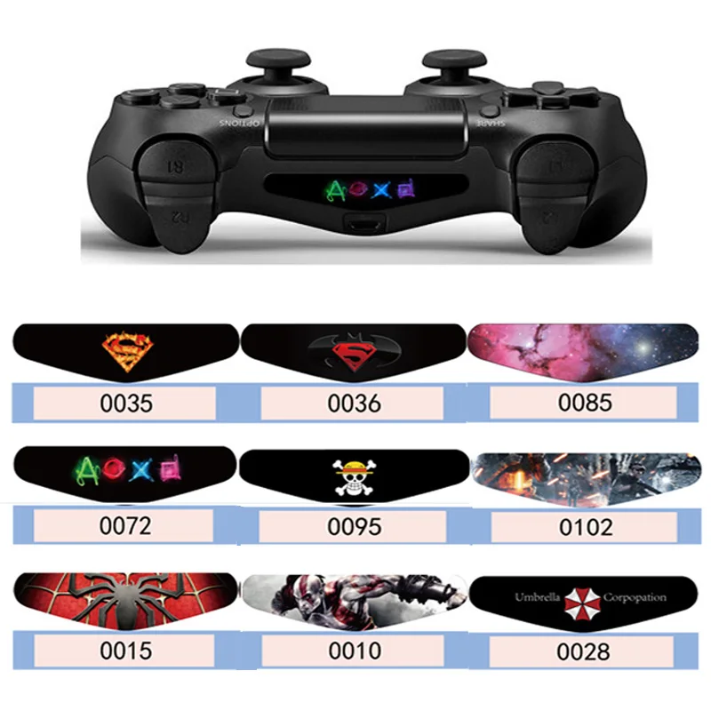 1 пара виниловых наклеек для Playstation 4 светодиодный светильник контроллер PS4