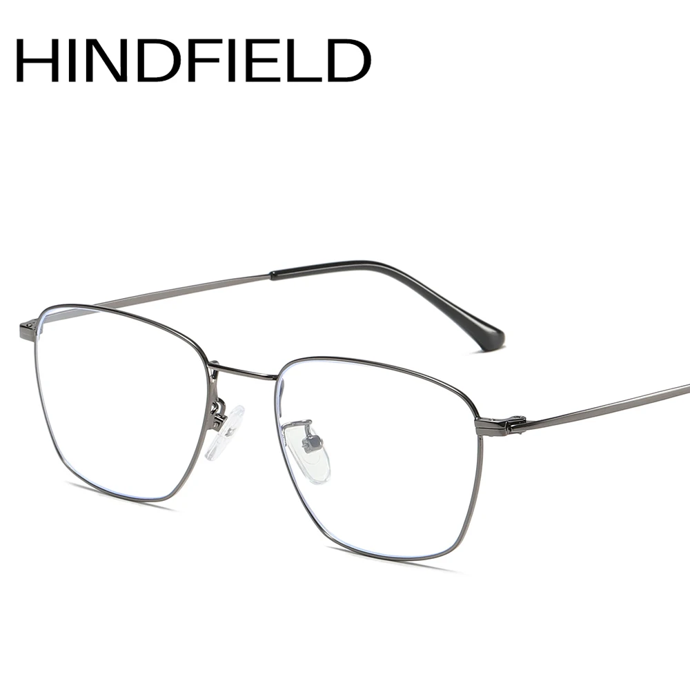 Hindfield супер тонкие металлические оправы для очков анти синий светильник очки