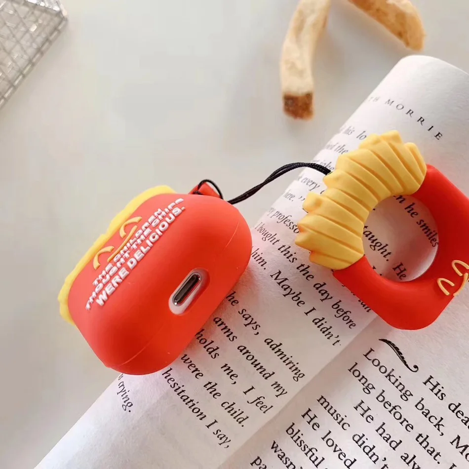 Модный силиконовый чехол для наушников с 3D рисунком Apple Airpods 1 2 защитный Защитный