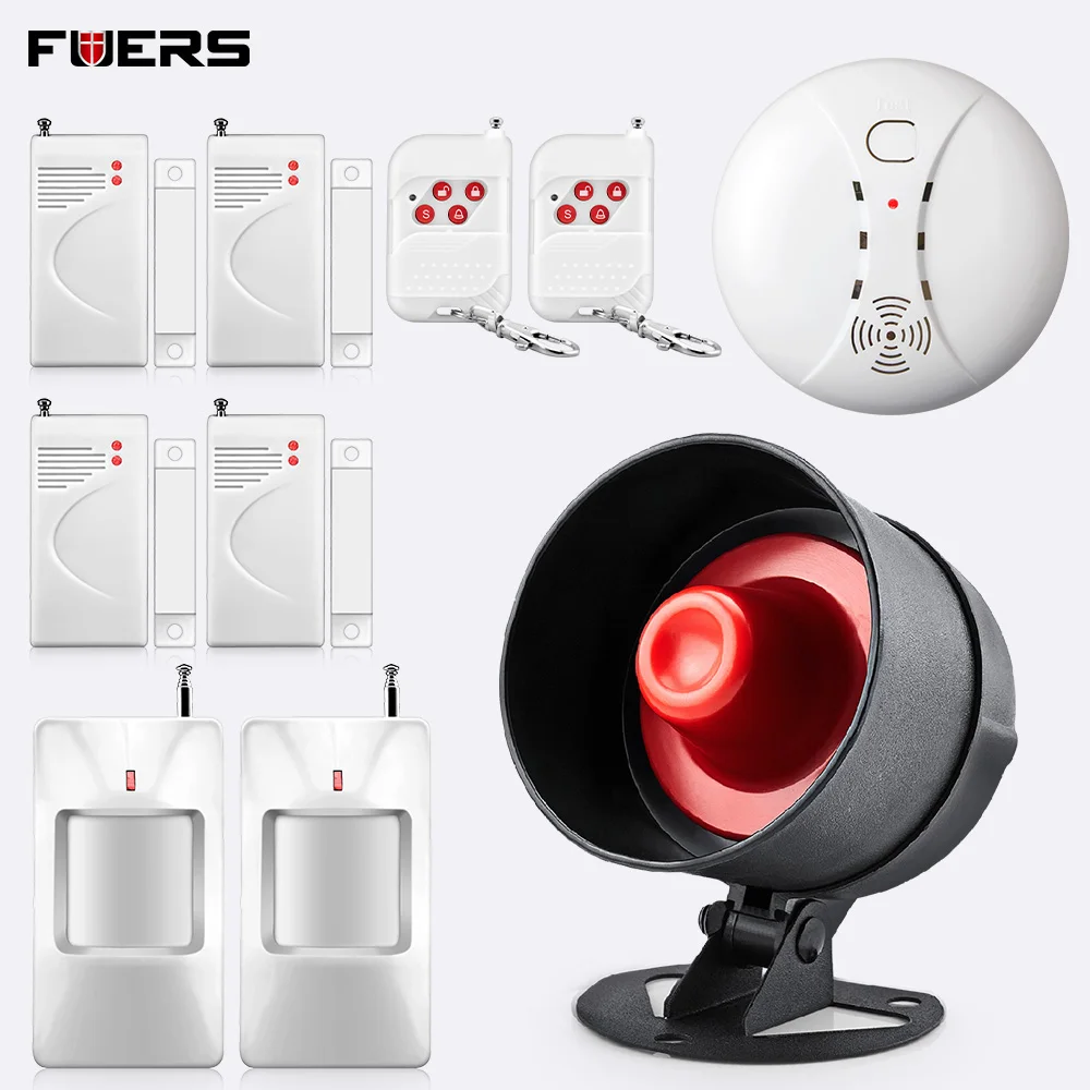 Fuers 120dB Противоугонная сигнализация сирена гаражный детектор дыма датчик