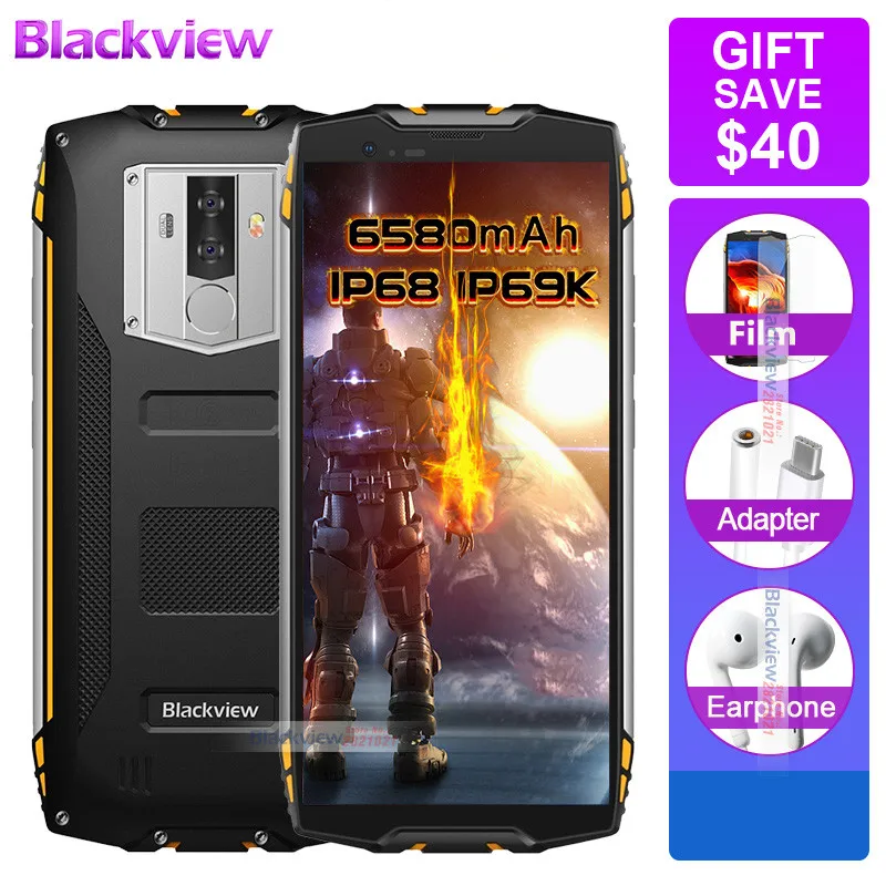 Быстрая доставка Blackview BV6800 pro Android 8 0 6580 мАч IP68 Водонепроницаемый 16MP NFC 5 7