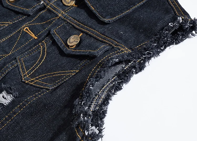

new arrival fashion Men Black Cowboy Casual Single Breasted Sleeveless Male Denim Vests plus size S M L XL 2XL 3XL 4XL 5XL 6XL