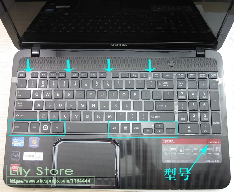 Силиконовый чехол для клавиатуры Toshiba Satellite C55D 15 дюймов 6 дюйма C850 C855 C870 C875 L850 L855 L870