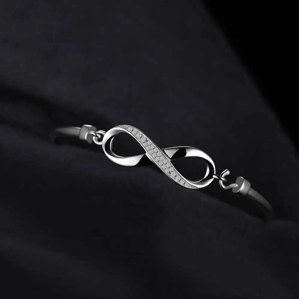 JewelryPalace Forever Love Бесконечность кубического циркония Юбилей браслет Pure 925 пробы