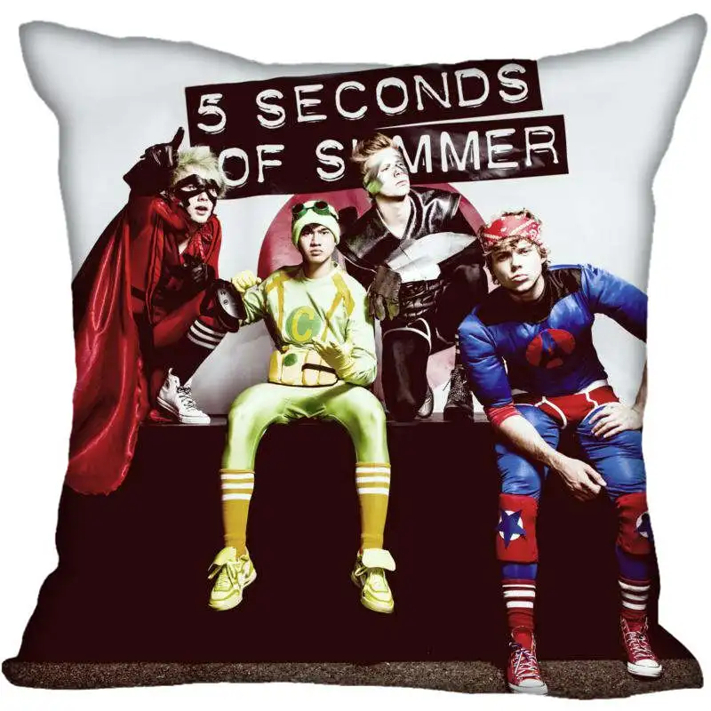 

Fashion boutique Custom New 5 Seconds of Summer painting Square Pillowcase Fashionable Custom Pillowcase Design 40x40cm 35x35cm