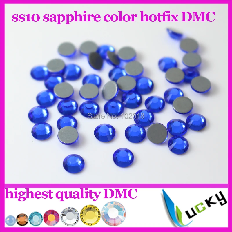 Супер блестящие ss10 1440 шт. DMC Горячая фиксация стразы с плоской задней стороной