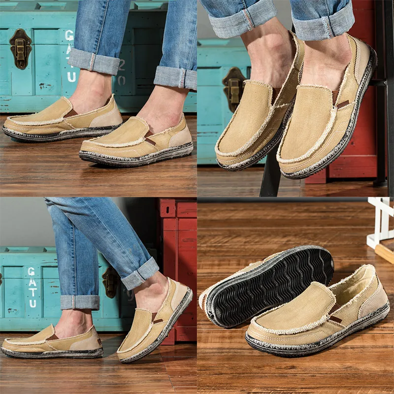 2018 New Men's Loafers Moccasins Men Canvas Shoes Fashion Summer Light Slip On Driving Black Blue Grey Yellow | Обувь