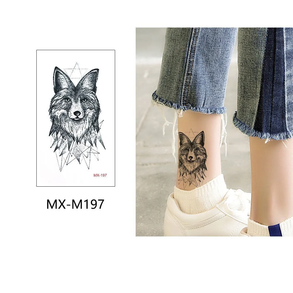 MX-M197 Яркие 1 лист, цветные Временные татуировки, наклейки, поддельные татуировки, Модные животные, флеш-тату, водонепроницаемые, маленькие, боди-арт, для мужчин и женщин - Цвет: MX-M197