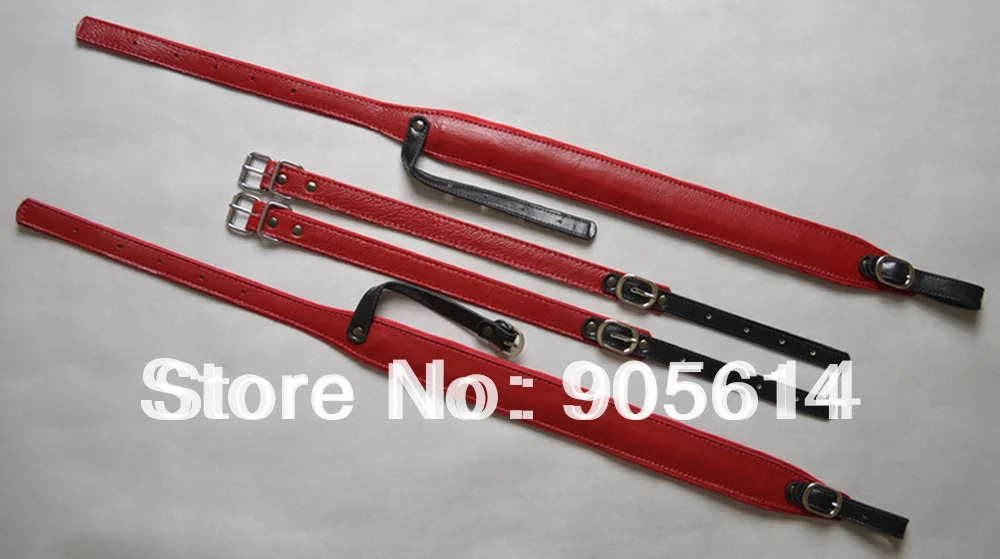 Ремень из натуральной кожи красного цвета для басов 96 120|accordion bass - Цена: 1 506,85 руб.