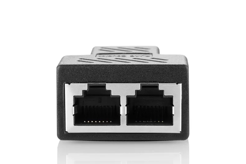 Сети трехсторонний голова RJ45 сетевой кабель одну минуту два разъем адаптера
