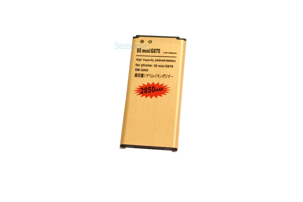 Seasonye 3 шт./лот 2850 мАч EB-BG800BBE Золотая сменная батарея для Samsung Galaxy SV Mini S5 mini G870 SM-G800F G800