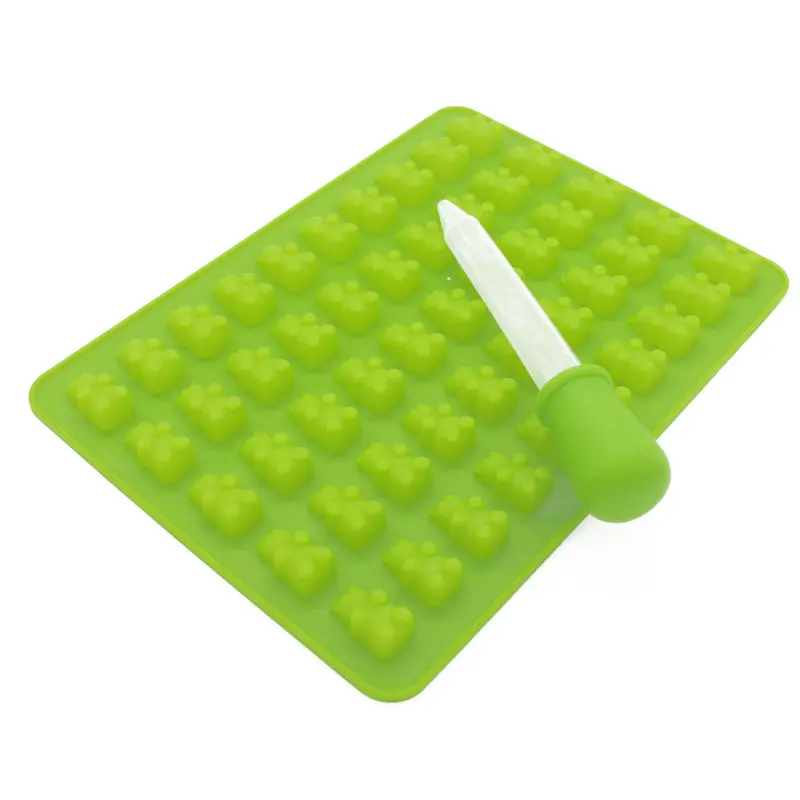 Форма для мастики с пипеткой 50 ячеек|gummy bear mold|jelly moldsilicone mold |