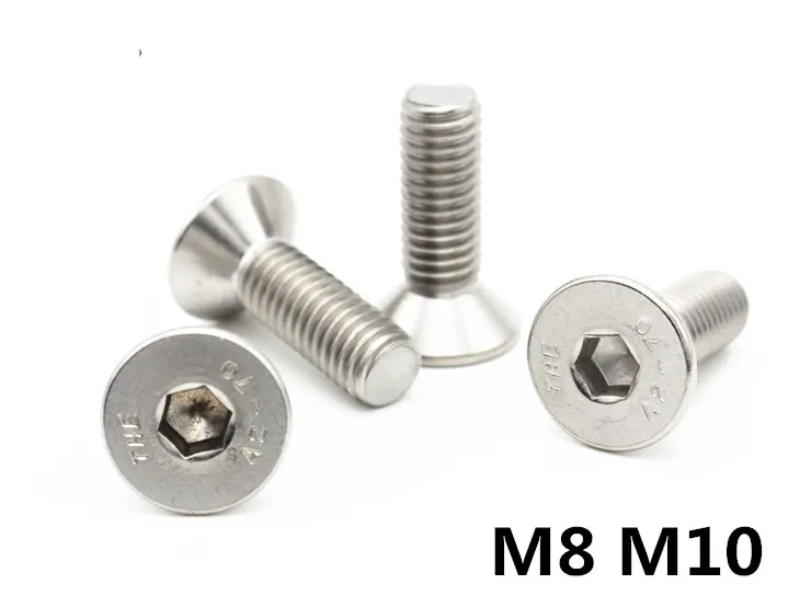 Шестигранный потайной винт M8 M10 DIN7991 винты с плоской головкой болты из
