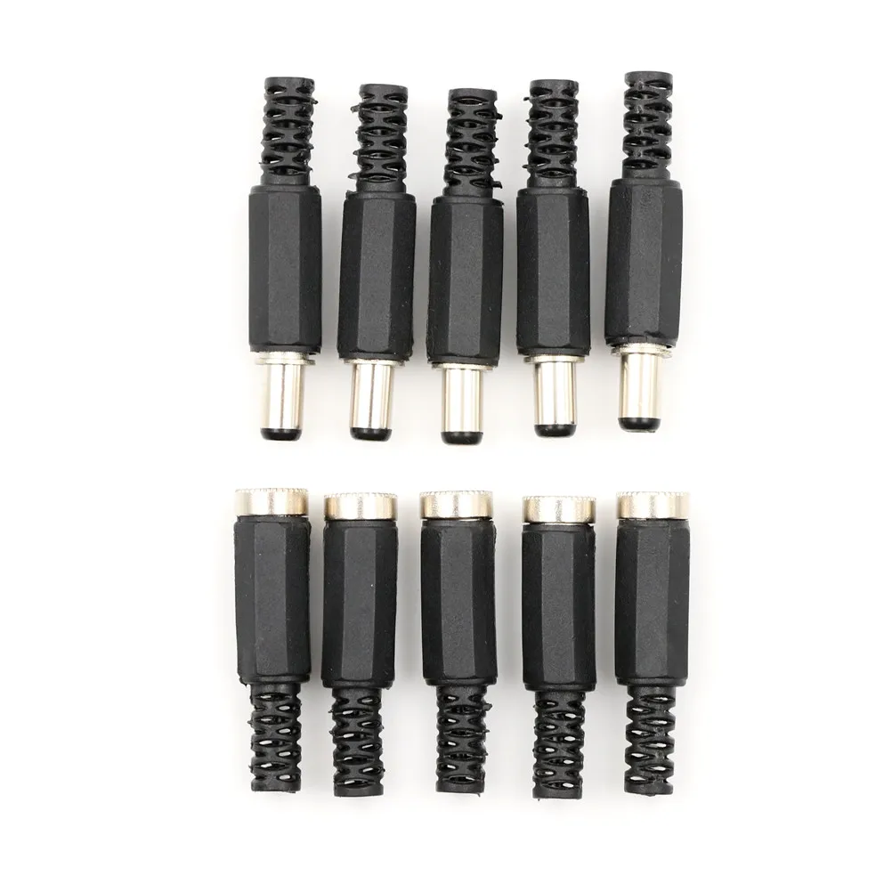 10 шт 12V 3A Пластик мужской Вилки + муфтовый стыковочный переводник Панель