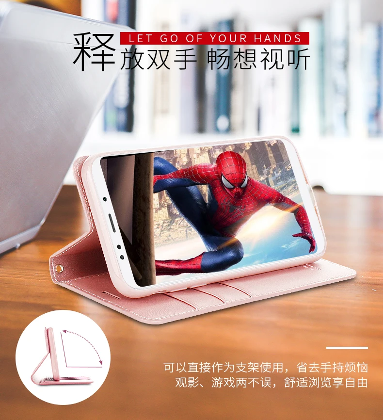 Hanman For Xiaomi Redmi 5 Case Leather Wallet Flip Stand Cover Plus Cases Shell Coque Fundas Bags | Мобильные телефоны и