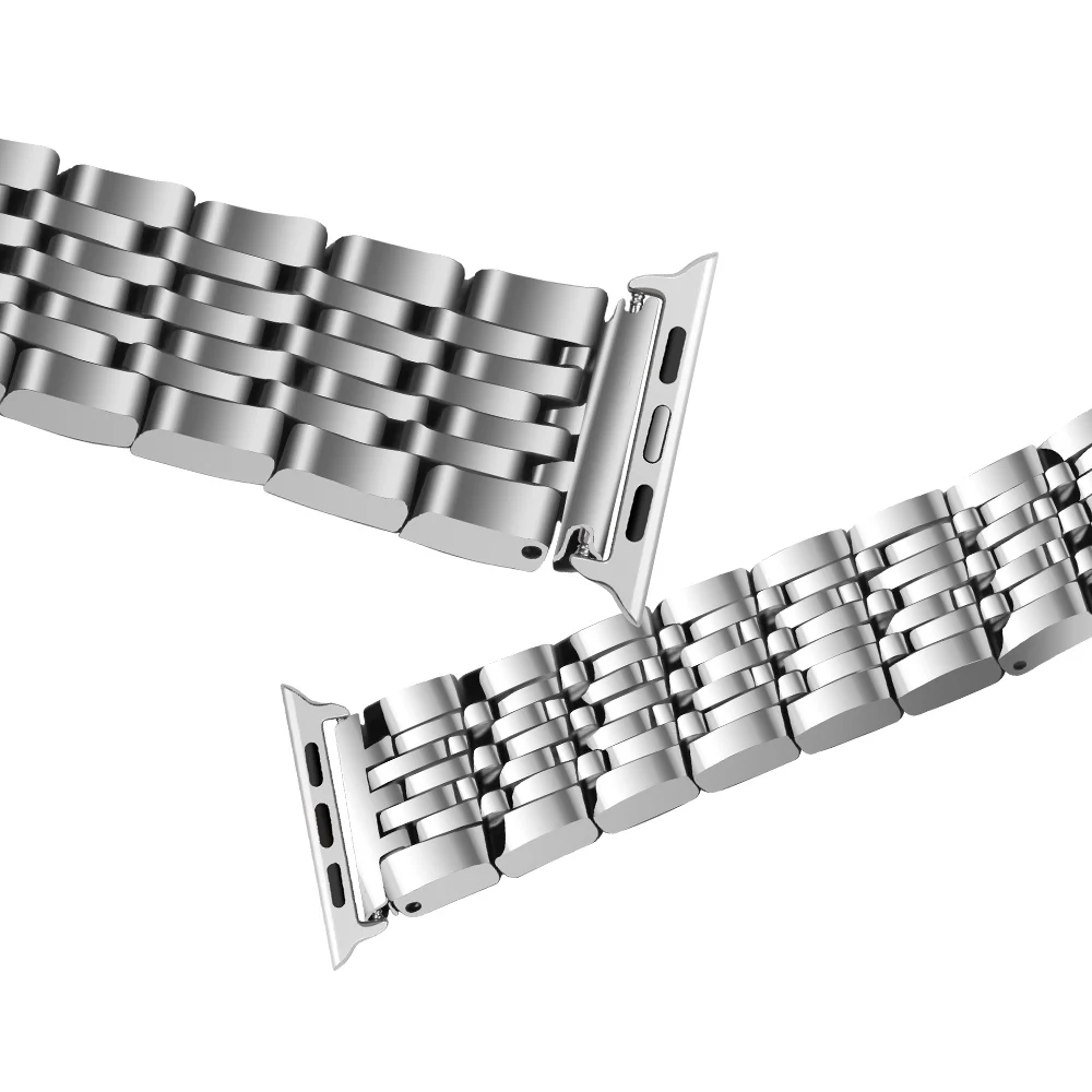 Для Apple Watch Band 38 мм 42 ремешок из нержавеющей стали 7 звеньев Смарт-часы