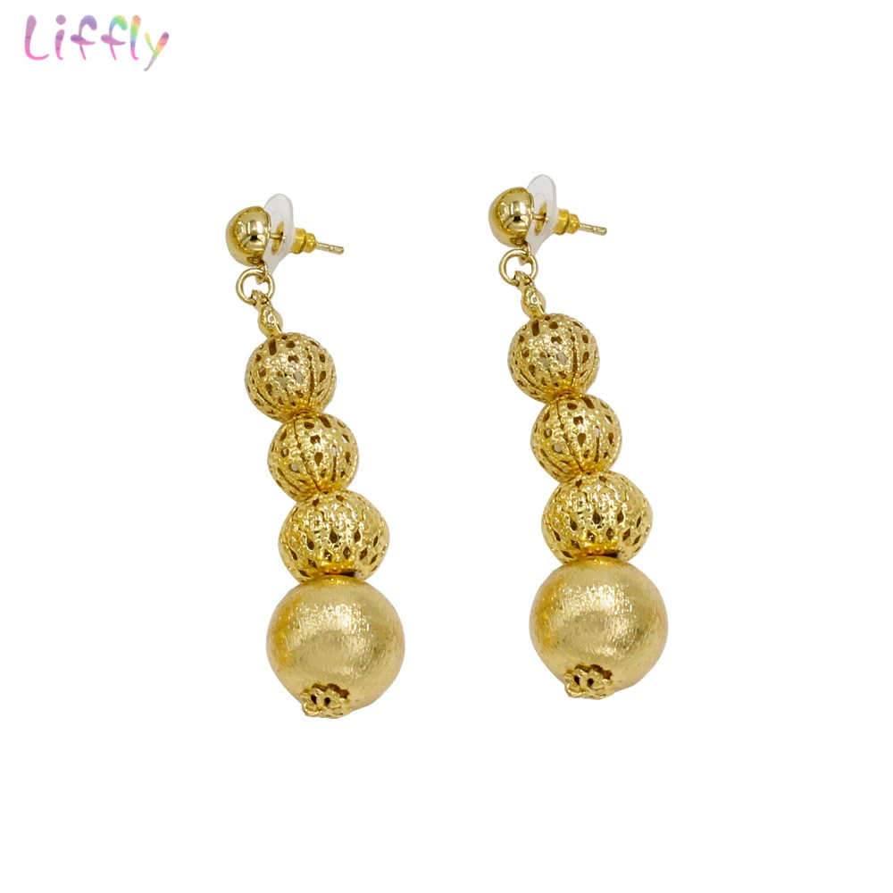 Liffly Свадебная вечеринка Дубай золотые Ювелирные наборы для женщин африканские