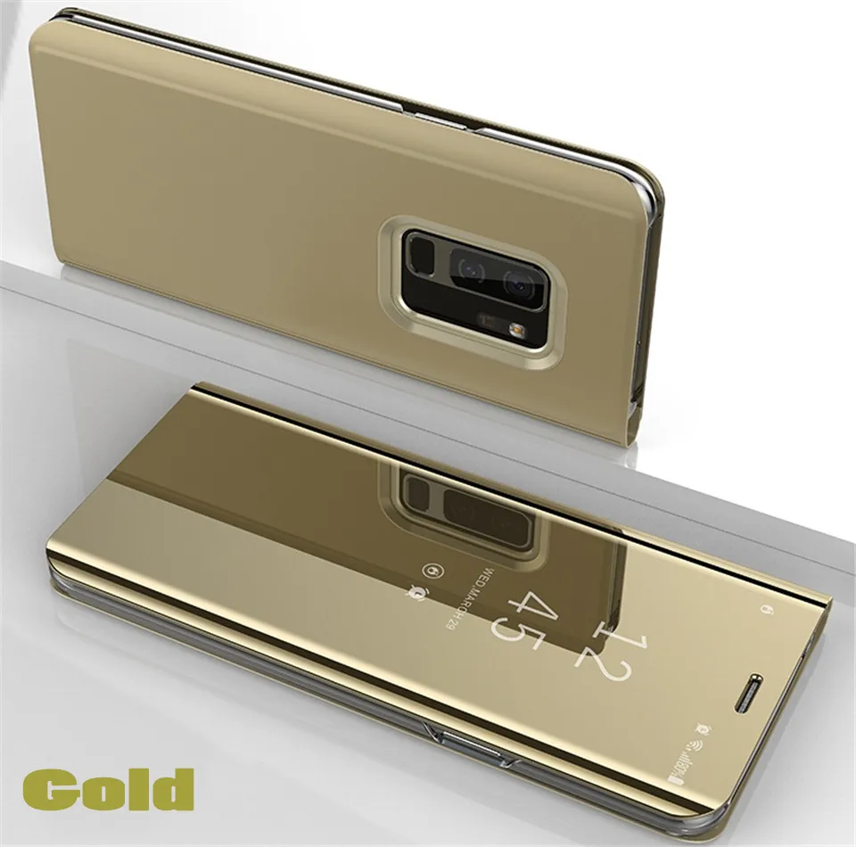Зеркальный флип-чехол для samsung Galaxy A40 A70 A50 A90 A20 A30 M20 A10 M10 S9 S8 S7 Plus Note 9 8 A3 A5 A7 J4 J6 A6 A8