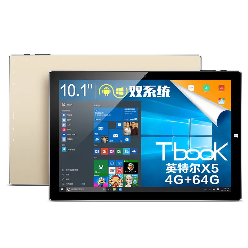 Teclast TBook10 2in1 планшетный ПК четырехъядерный процессор Intel Cherry Trail Z8300 10 1 inch Dual ОС Windows