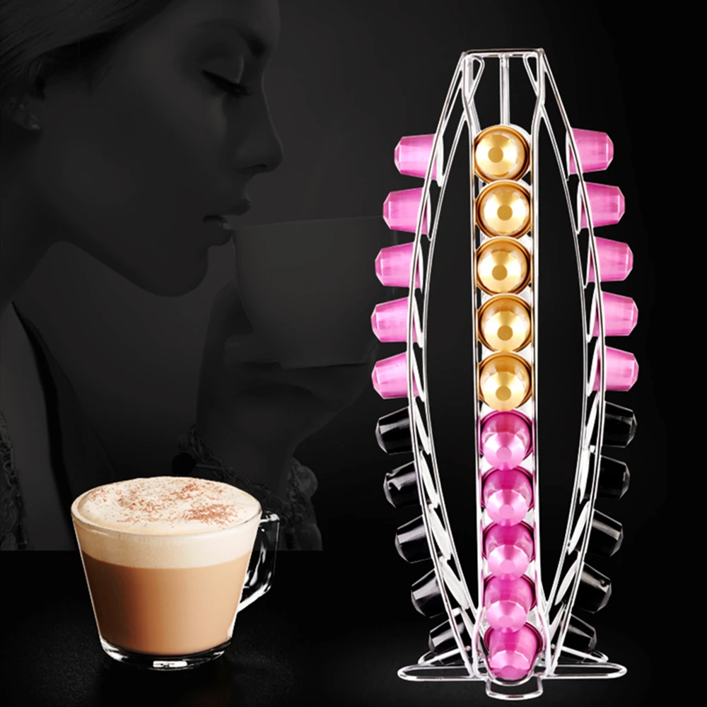 Подставка стойка для кофейных капсул Nespresso вмещает 40 подставка держатель