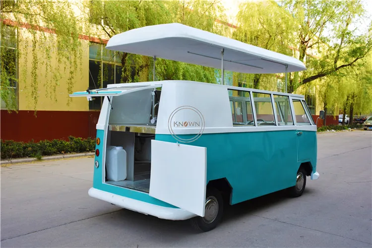 Горячая Распродажа T1 lblue цвет фургон для продажи Еды Тележка продуктов