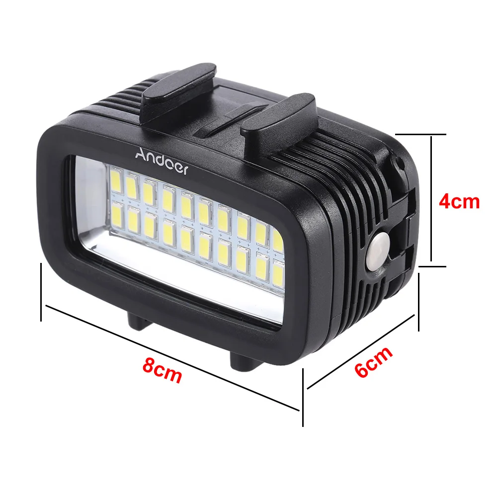 Andoer High Power 700LM Diving Video Fill-in Light LED Lighting Lamp with Diffuser for GoPro SJCAM Xiaomi Yi Action Camera | Электроника