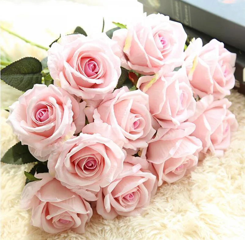 AVEBIEN Flannel Rose Sartificial Plants Artificial Flower Home Decoration Wedding Bride Holding Flowers Photo Props | Дом и сад
