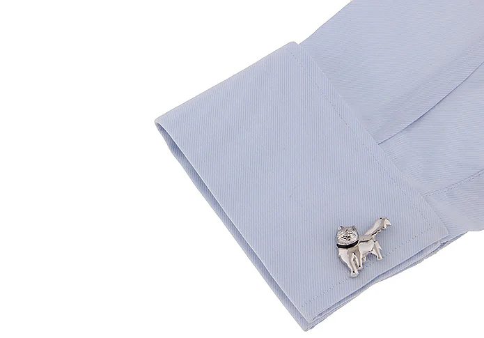 Мужские запонки черные и серебряные M4332|silver cufflinks|men cuff linkscuff links |