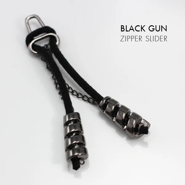 Металлический черный пистолет пошив костюма застежка молния 30 шт./LT24|slider case for