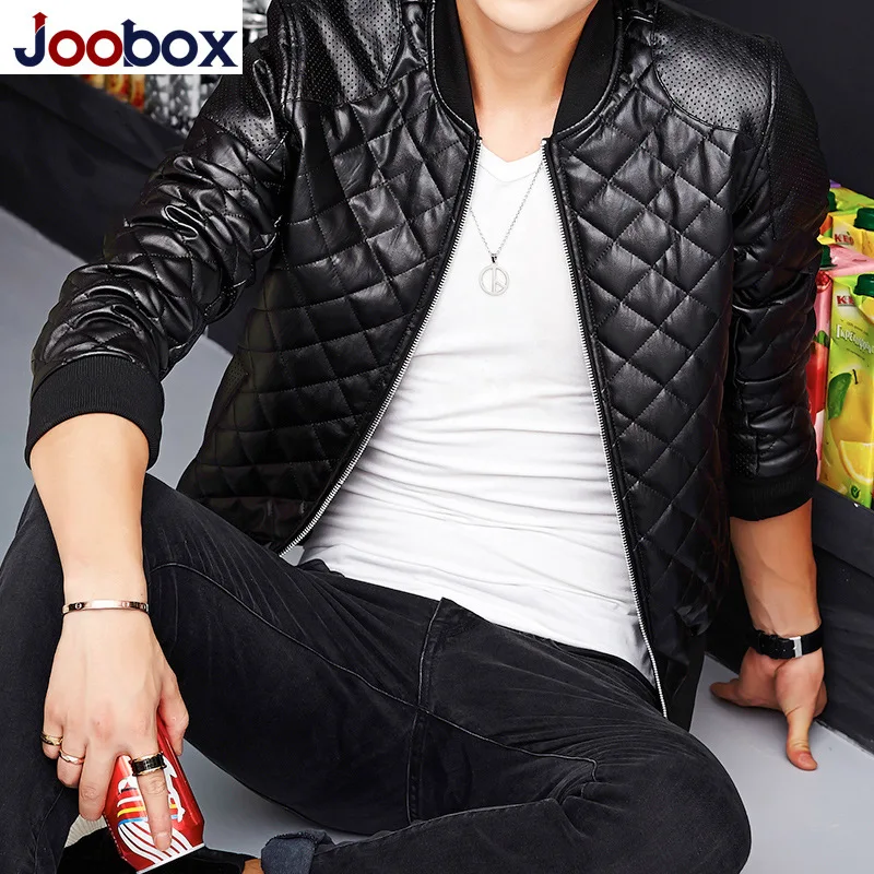 JOOBOX роскошная мужская куртка из искусственной кожи парка со стоячим воротником