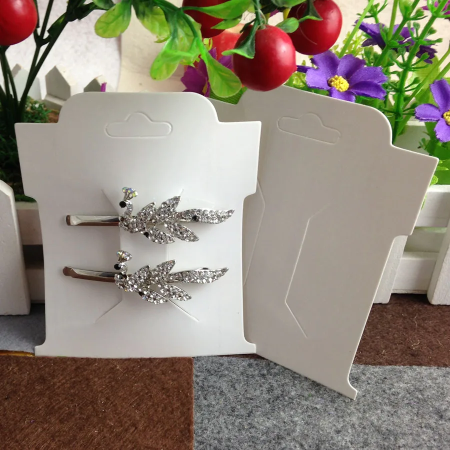 Hair Clip Cards Jewelry Displays Card Hair Accessory Packaging Cards Blank Hair Clip Cards