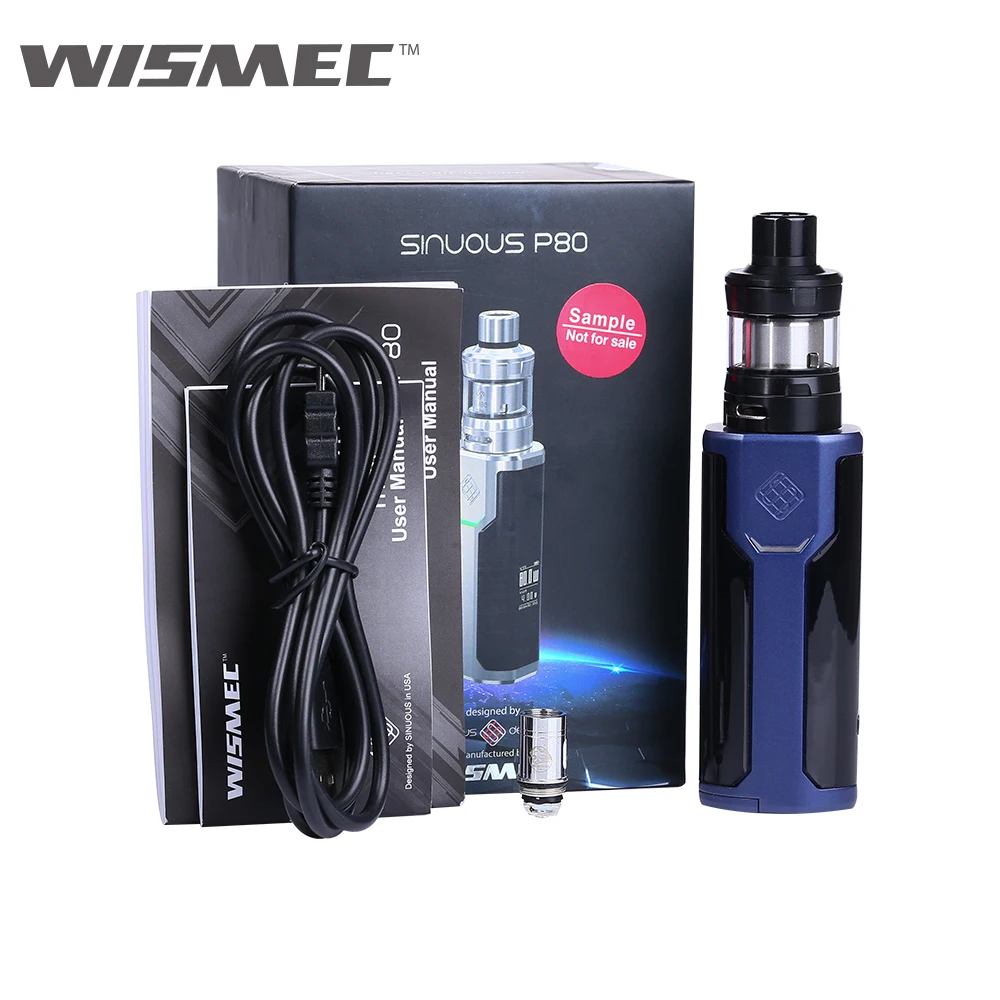 Оригинальный Wismec Sinuous P80 с ELABO мини комплект 2 мл распылитель электронная сигарета