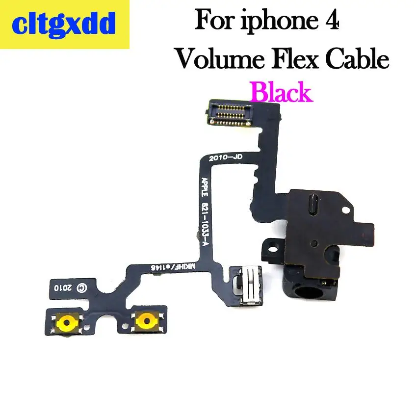 For 4 volume black Cltgxdd для iPhone 4, 4S, 5, 5S, 5C, 6, 6S Plus кнопка регулировки громкости источник энергии переключатель на кнопку выключения ключ гибкий кабель, сменные детали - Цвет: For 4 volume black