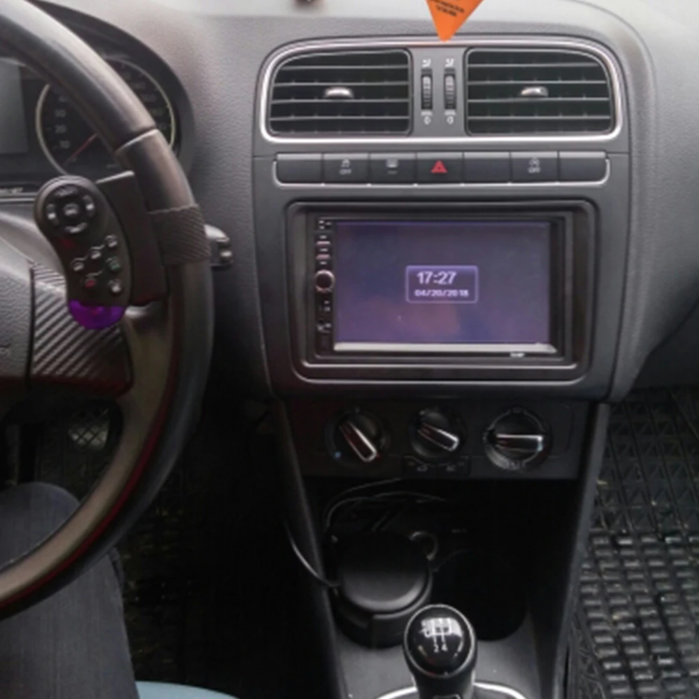 Двойной Din Автомобильная облицовка для VW VOLKSWAGEN Touran Caddy SEAT SKODA Leon Fabia Octavia стерео радио приборная Рамка адаптер панели