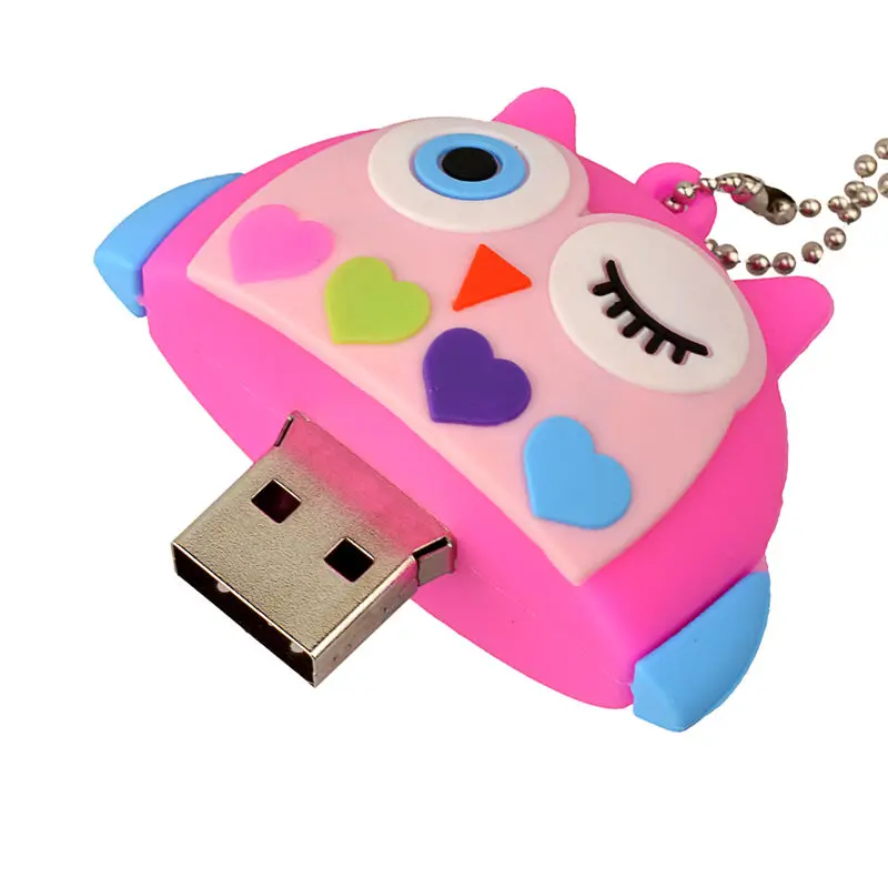 Portworld 16 ГБ накопитель 8 Зеленый флэш диск 2.0 силикона Сова Flash Drive мультфильм