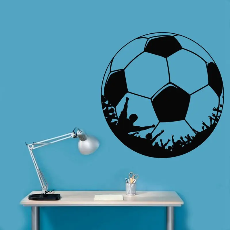 Наклейка на стену футбольного игрока Спортивная наклейка украшение для детской