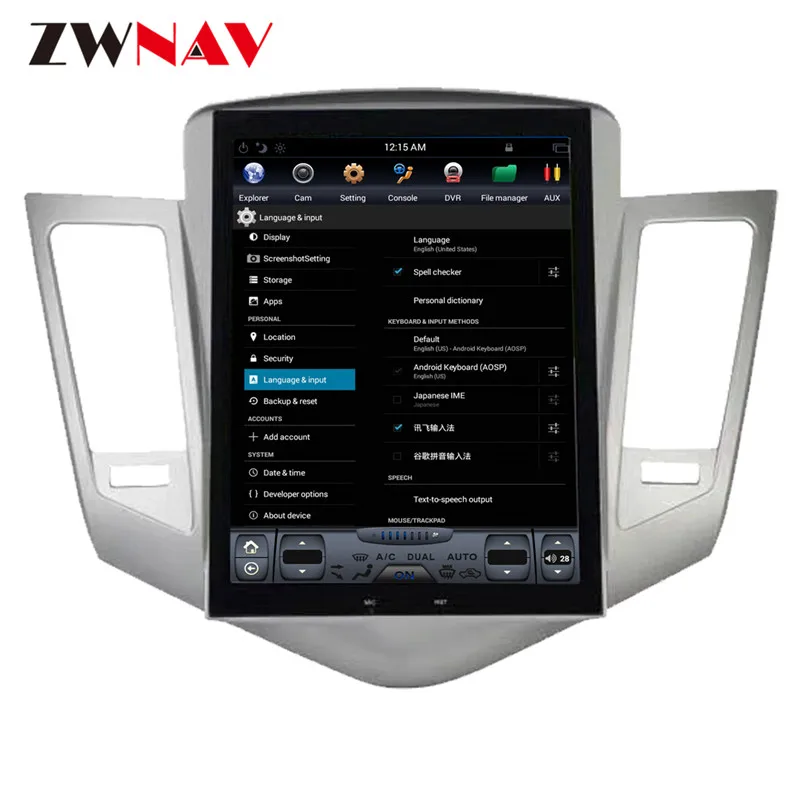 ZWNVA Тесла стиль экран новейший Android 7,1 автомобильный dvd-плеер gps навигация Радио экран для CHEVROLET CRUZE 2009-2013