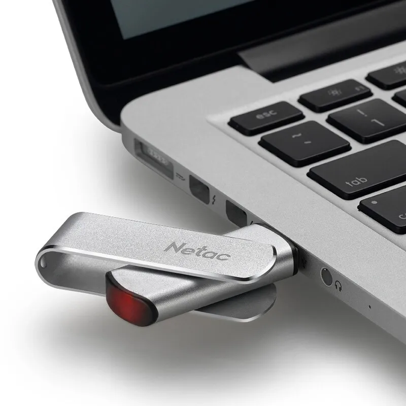 Netac 32 ГБ флешка Поворотный Металлический Флэш-накопитель USB 64 ГБ 16 ГБ 128 ГБ Pendrive U388 Индикатор 360 Поворот DIY Пользовательские Memory Stick U Диск флешки