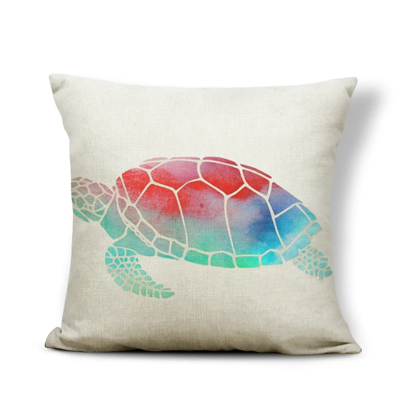 Океан черепаха Подушки Чехлы для мангала морских водорослей Наволочки