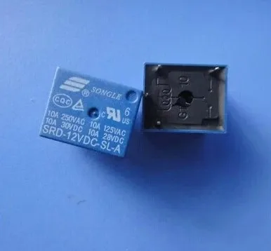 5 шт. 12 В катушка SPDT 4-контактный мини-реле мощности, печатная плата типа SRD-12VDC-SL-A