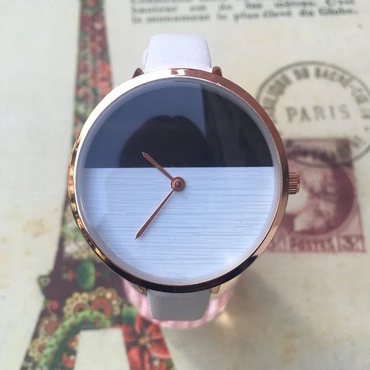 Новое поступление 2017 года свежий тонкий циферблат Для женщин модные часы женская