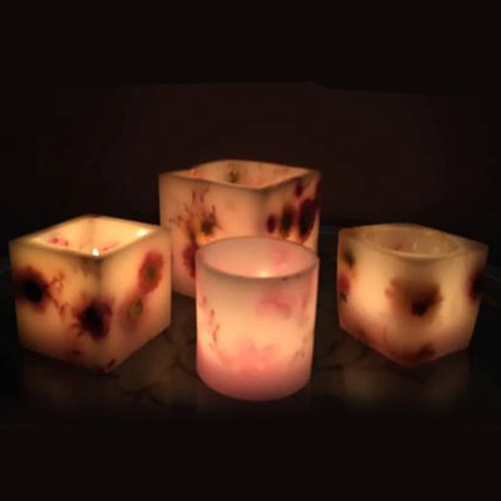 

Hollow Center Designs Candle Making Moulds DIY Handmade Aromatherapy Candle Scented Candle Tealight Dried Flower Mold Tools
