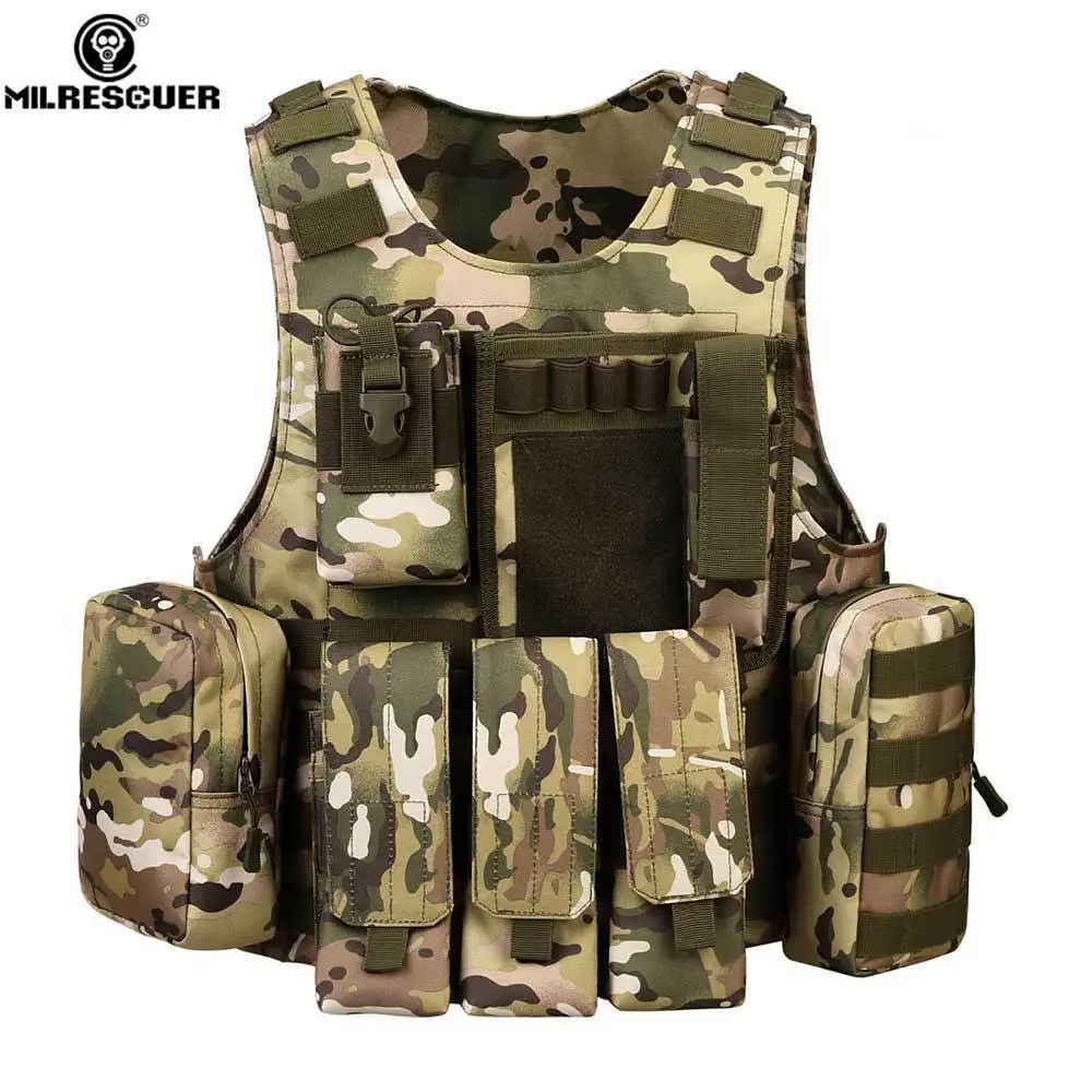 MILRESCUER Professional  Amphibious Airsoft Tactical Military Molle Combat Assault Plate Carrier Vest Tactical vest 5 Color