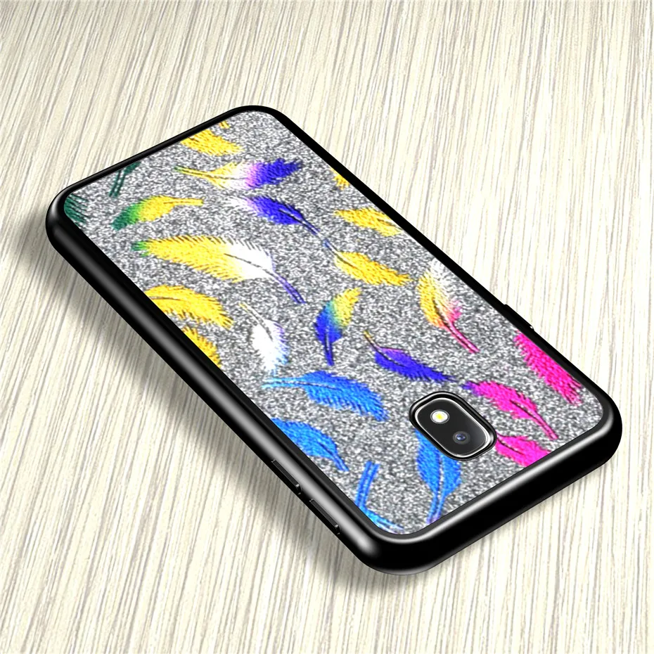 Dagudon перо чехол сверкающий с блестками для samsung Galaxy A5 A3 J3 J5 J7 2017 2016 2015 A8 A6 J4 J6 J2 2018