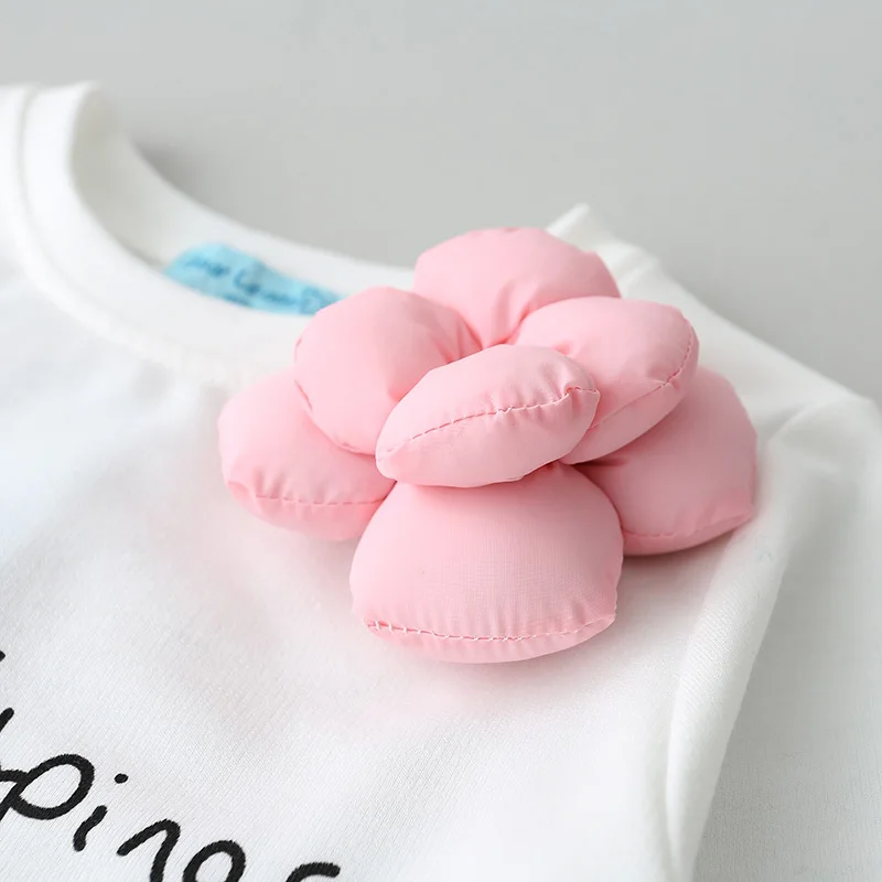 Комплект одежды для девочек осень 2018 Moda Infantil детская одежда малышей футболка с