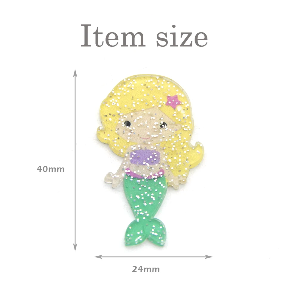 Cartoon Animal Transparent Glitter Planar Resin Acrylic For HairBow DIY Decoration Crafts Accessories 5pcs,5Yc6001 - Цвет: 1079372001